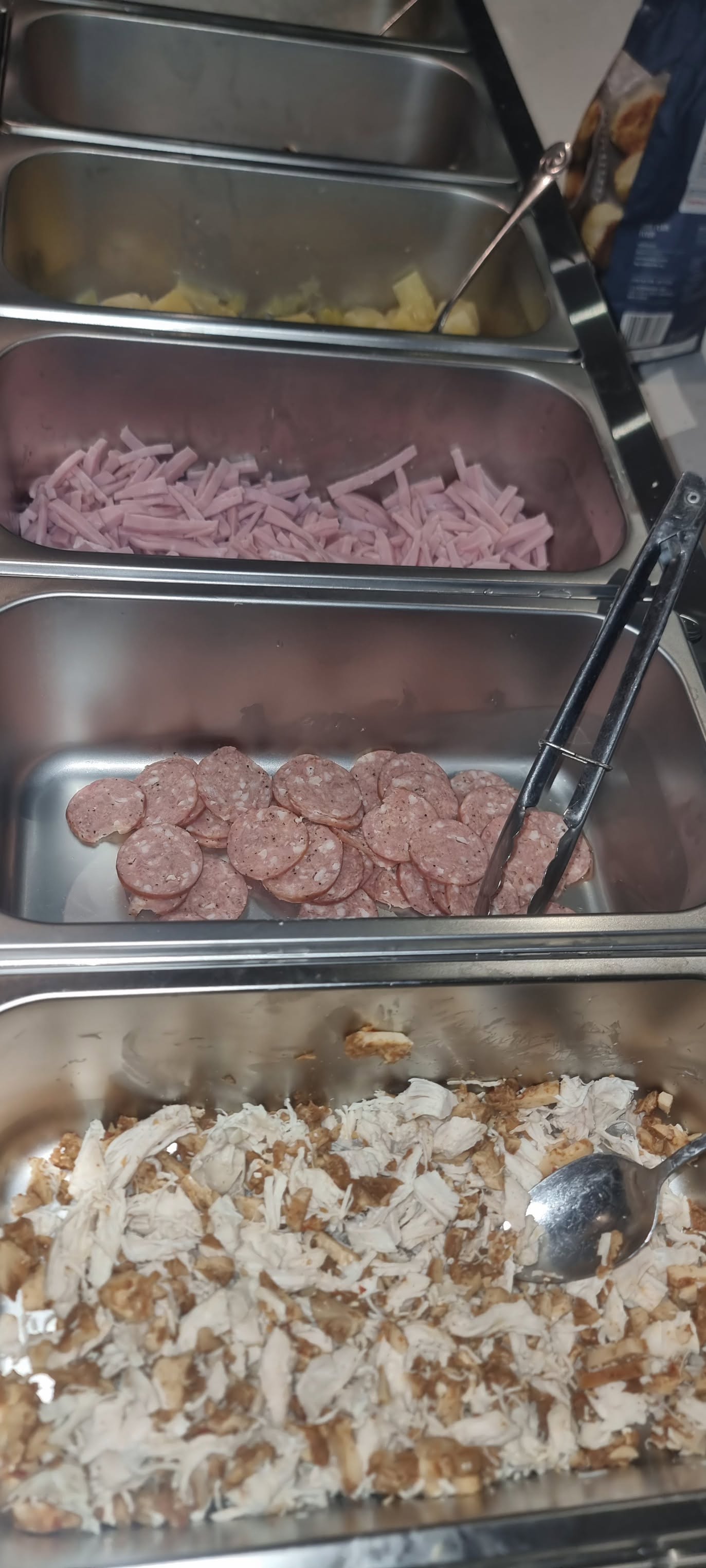 Fresh toppings prepped and ready to go on the JOJO'S Pizza van